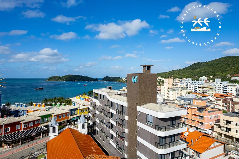 Aion 104 - Flat c/ cozinha - 50 metros da praia