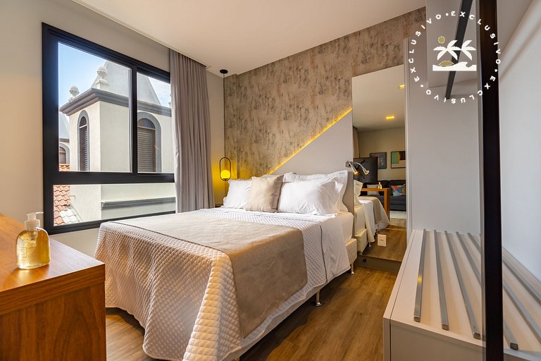 AION suítes 103 - Compacto e luxuoso Loft - Rooftop com pisc