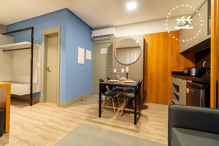 AION suítes 103 - Compacto e luxuoso Loft - Rooftop com pisc