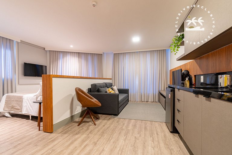 AION suítes 101 - Compacto e luxuoso Loft - Rooftop com pisc