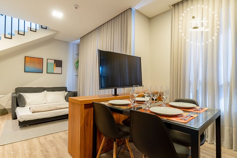 AION suítes 305 - Compacto e luxuoso loft duplex - Rooftop c