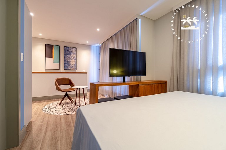 AION suítes 305 - Compacto e luxuoso loft duplex - Rooftop c