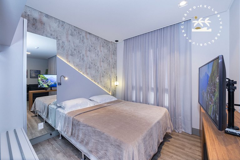 Aion 202 - Loft c/ cozinha - 50 metros da Praia