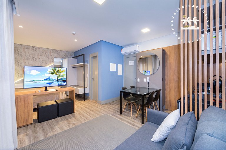 Aion 203 - Apto mono ambiente - 50 metros do mar!