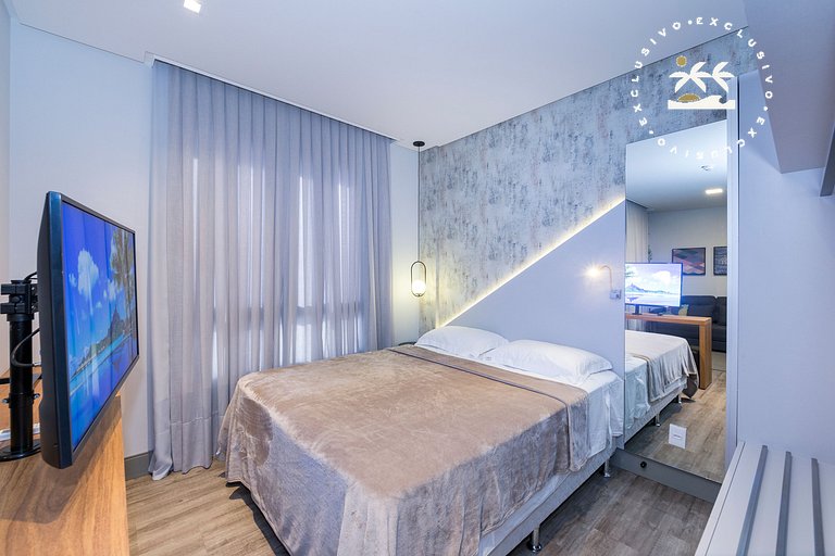 Aion 203 - Apto mono ambiente - 50 metros do mar!