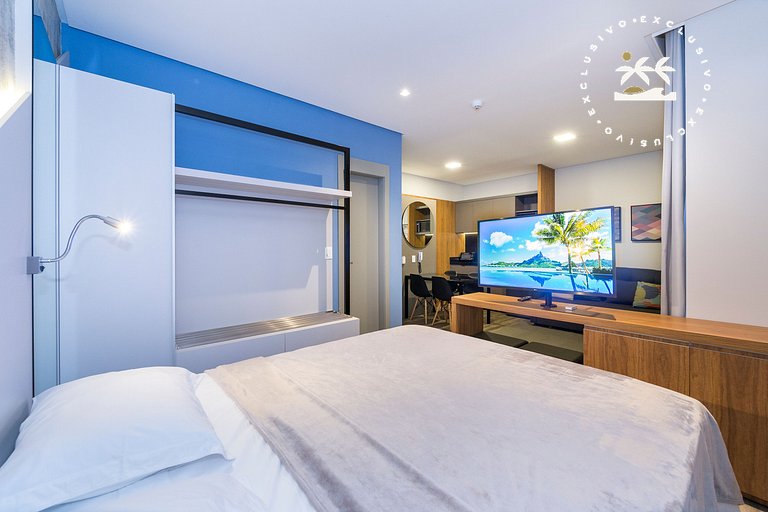 Aion 203 - Apto mono ambiente - 50 metros do mar!