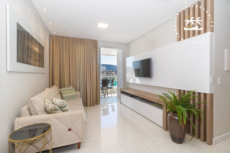Di Trento 402 - Excelente apartamento na praia de Bombas à p