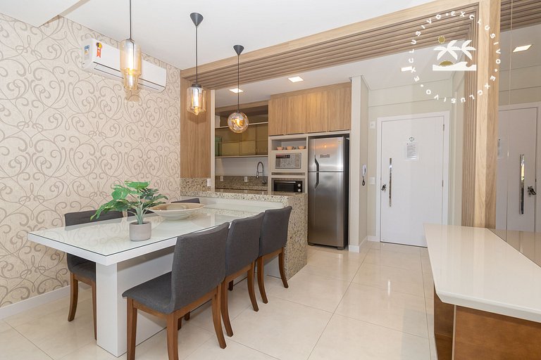 Di Trento 402 - Excelente apartamento na praia de Bombas à p