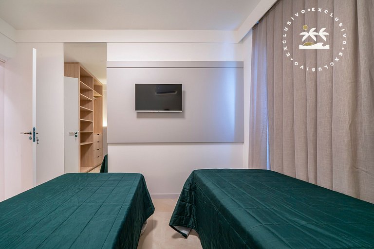 Terrazzo 405B - Apto 2 quartos em condomínio de luxo à 300 m