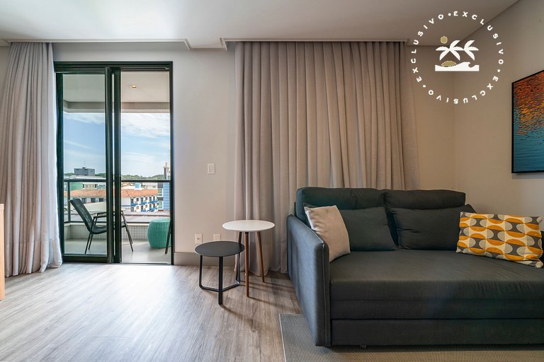 Aion 306 - Duplex compacto com 2 quartos - 50 metros do mar!