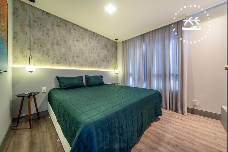 Aion 306 - Duplex compacto com 2 quartos - 50 metros do mar!