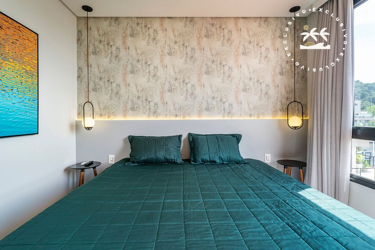 Aion 306 - Duplex compacto com 2 quartos - 50 metros do mar!