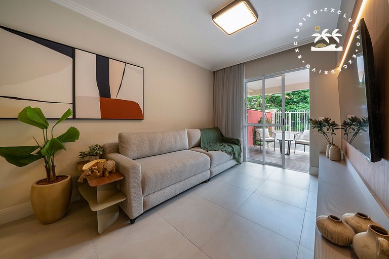 Porto Canoas 101 - Apto térreo 3 quartos à 100 metros da Pra