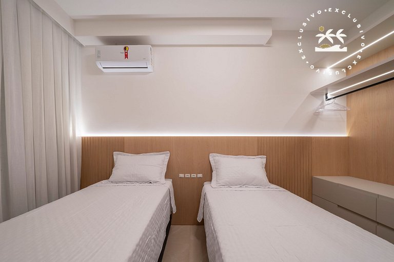 Terrazzo 408A - Apto 2 quartos em condomínio de luxo à 300 m
