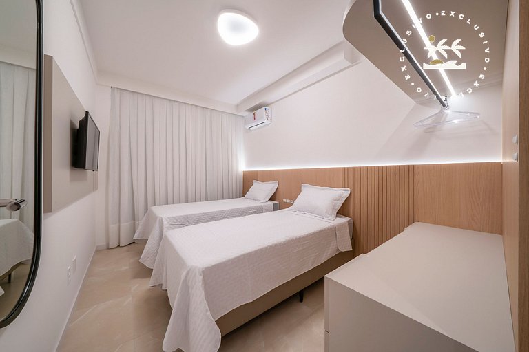 Terrazzo 408A - Apto 2 quartos em condomínio de luxo à 300 m