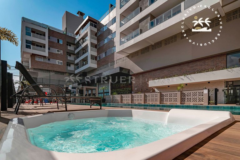 Terrazo 407A - Apto 2 quartos em condomínio de luxo à 300 me