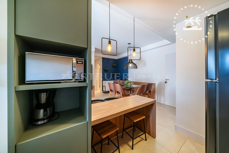 Terrazo 407A - Apto 2 quartos em condomínio de luxo à 300 me