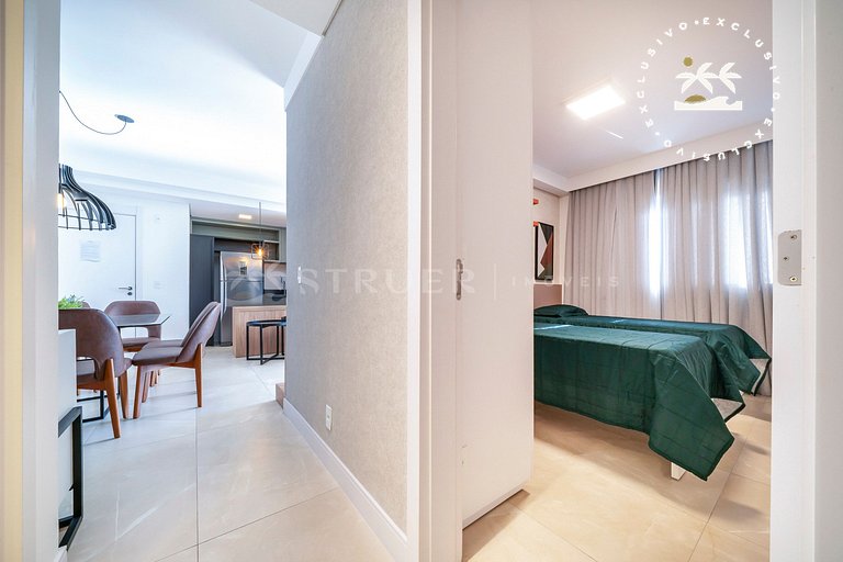 Terrazo 407A - Apto 2 quartos em condomínio de luxo à 300 me