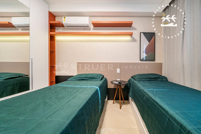Terrazo 407A - Apto 2 quartos em condomínio de luxo à 300 me