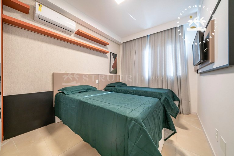 Terrazo 407A - Apto 2 quartos em condomínio de luxo à 300 me