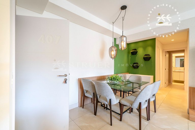 Terrazo 407B - Apto 2 quartos em condomínio de luxo à 300 me