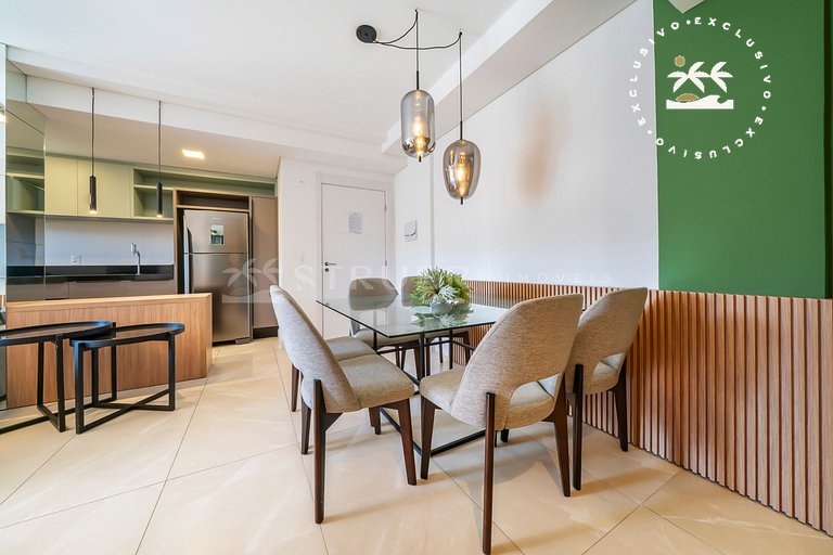Terrazo 407B - Apto 2 quartos em condomínio de luxo à 300 me