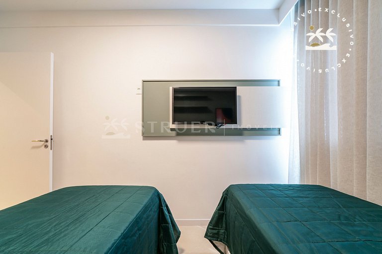 Terrazo 407B - Apto 2 quartos em condomínio de luxo à 300 me