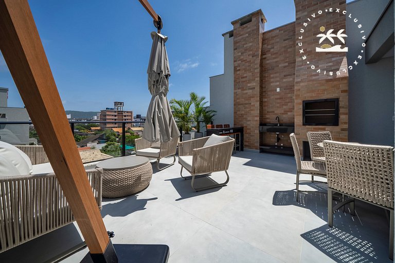 Vila do Sol 405 B4 – Dúplex de cobertura - 3 suites - 2 plaz