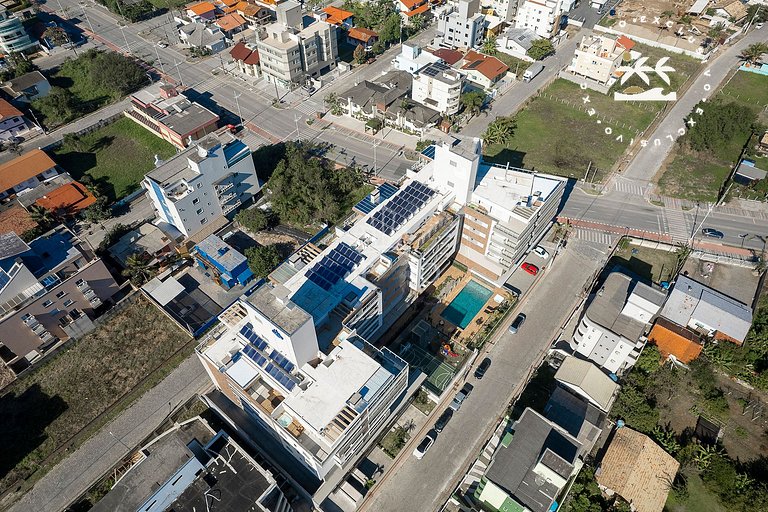 Terrazzo 503B - Apto 2 quartos em condomínio de luxo à 300 m